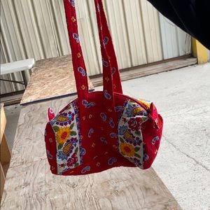 Red hand bag